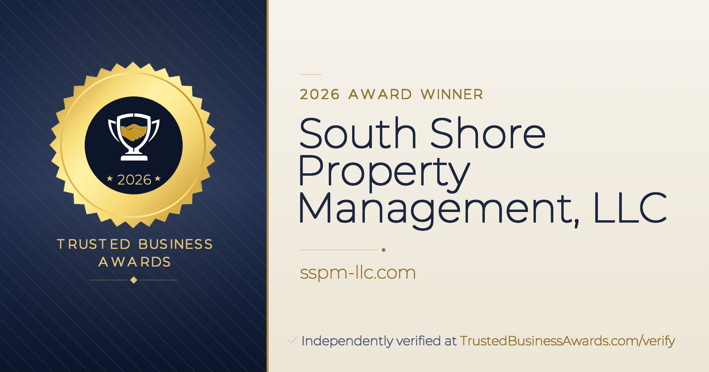 South Shore Property Management, LLC — 2026 Trusted Business Awards Winner